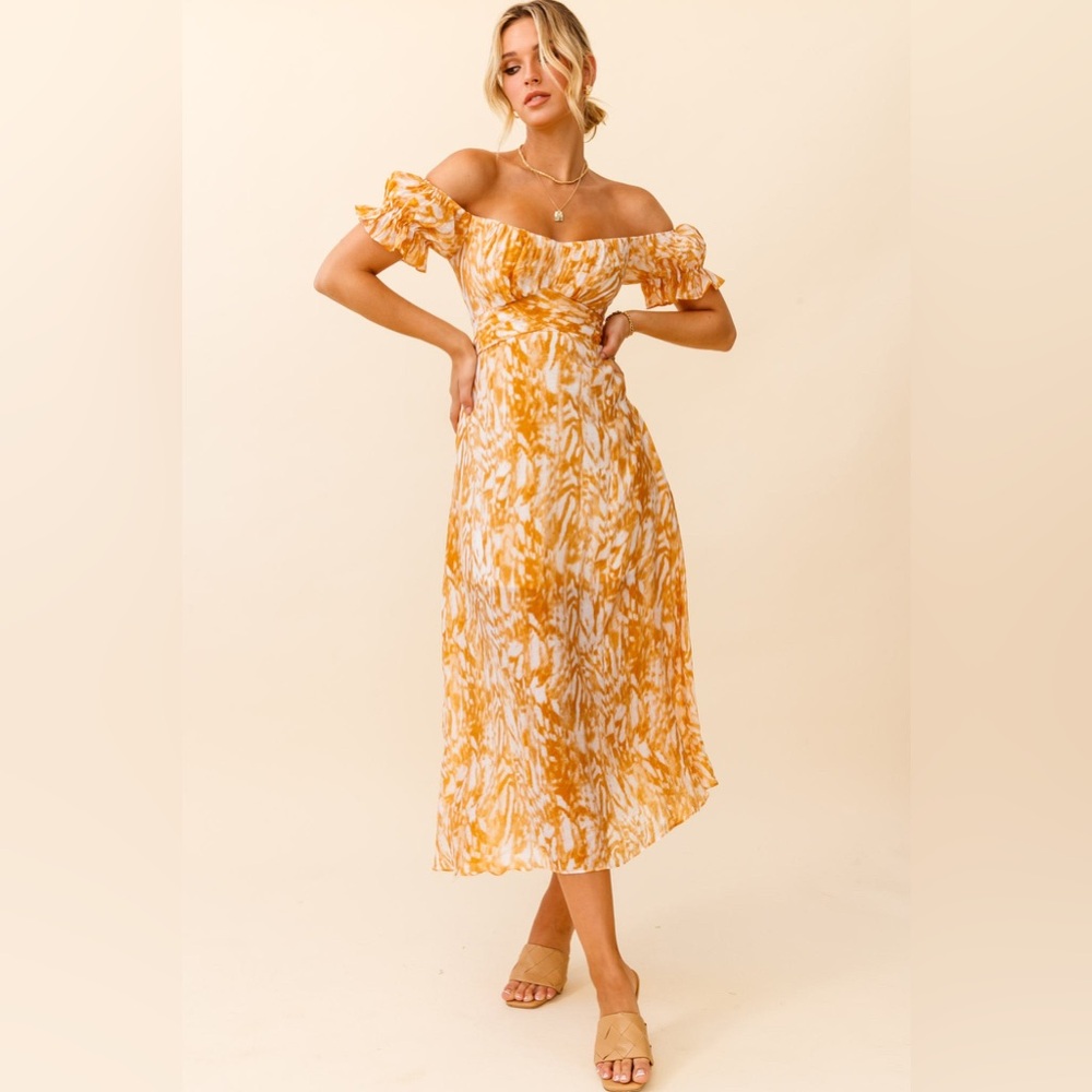 Midi Puff Sleeve Summer Dress